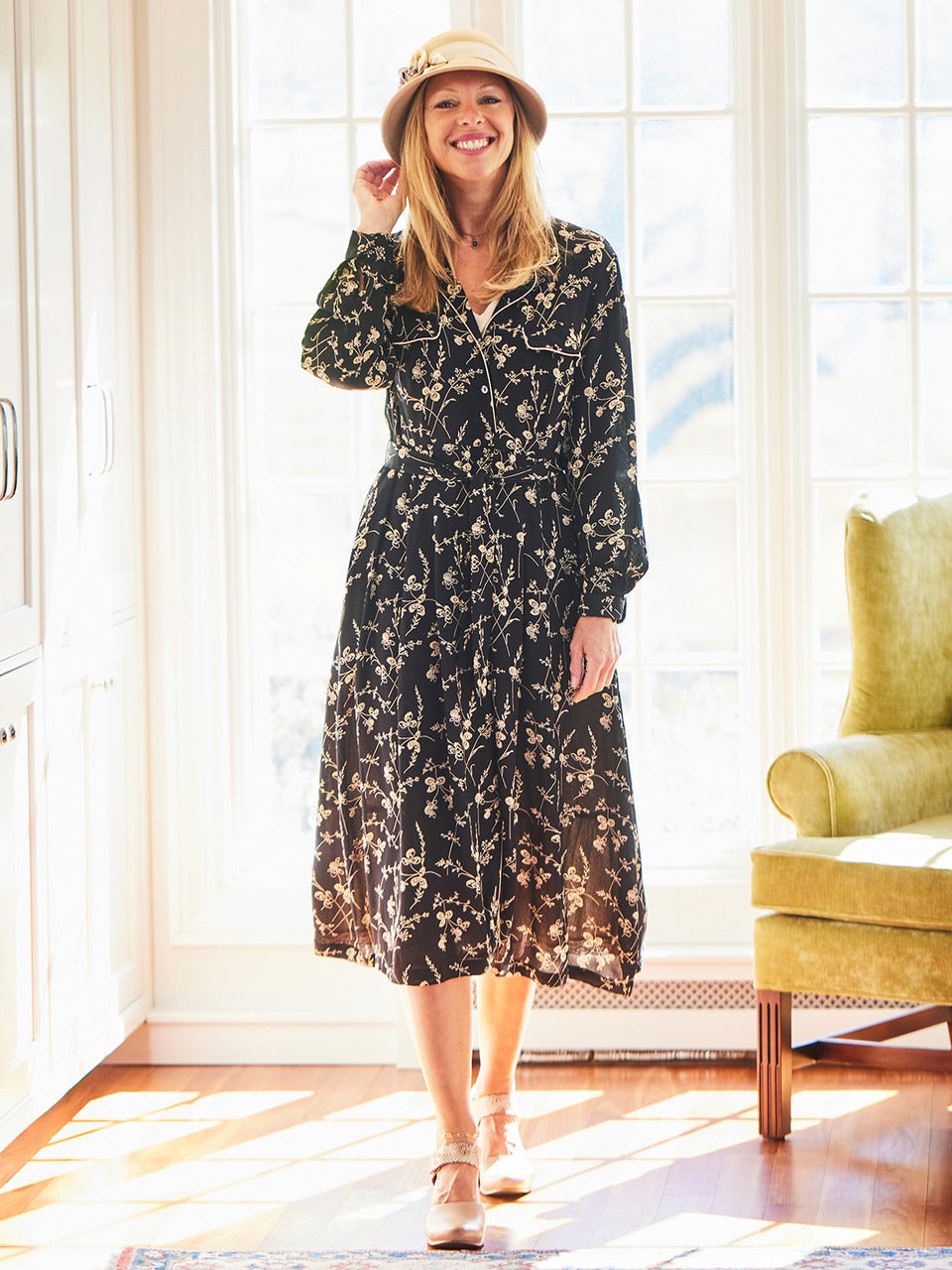 April Cornell Fall Clover Shirt Dress