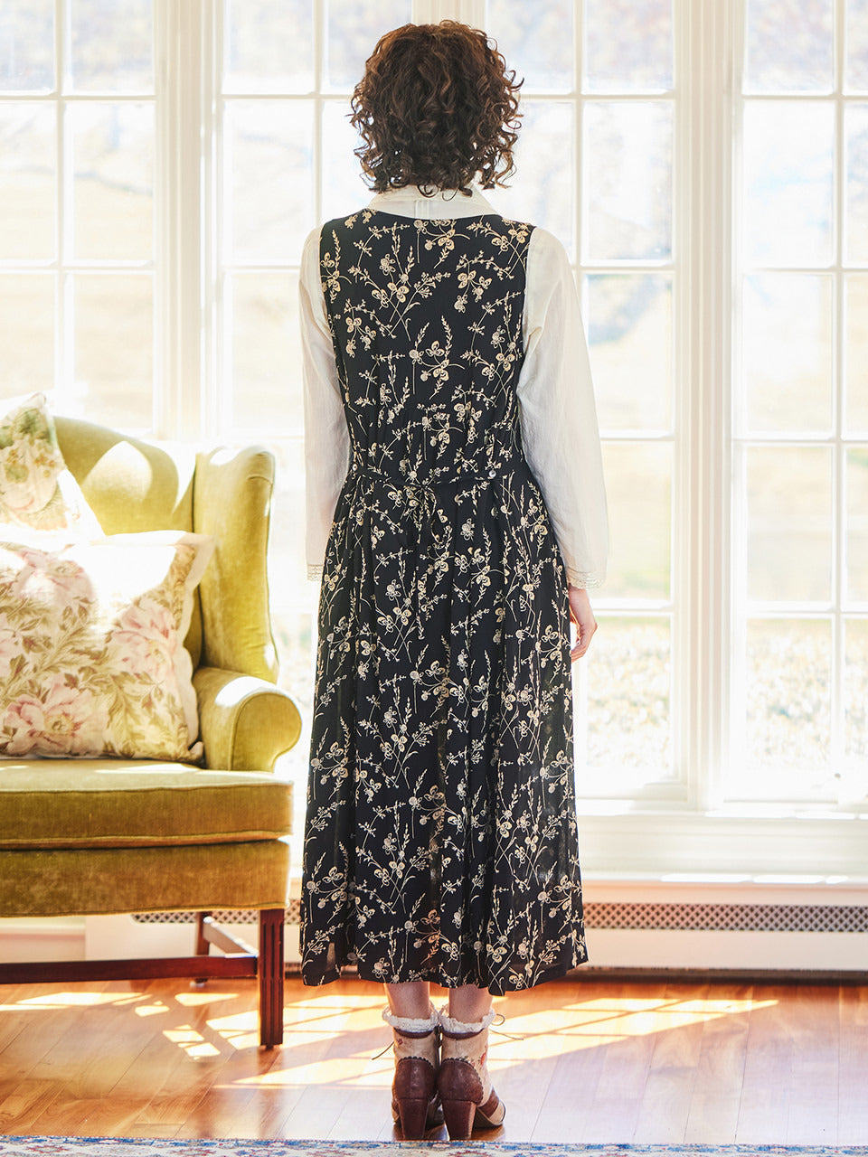 April Cornell Fall Clover Pinafore Dress