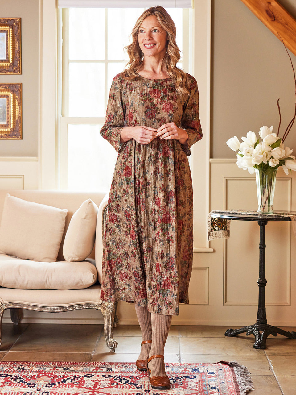 April Cornell Shimmering Rose Dress