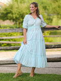 April Cornell Countryside Prairie Dress - Soft Aqua