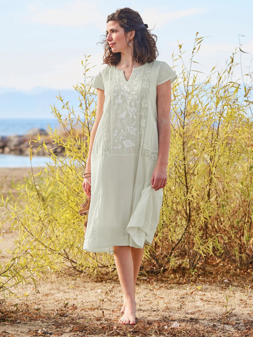 April Cornell Hemingway Dress - Sage