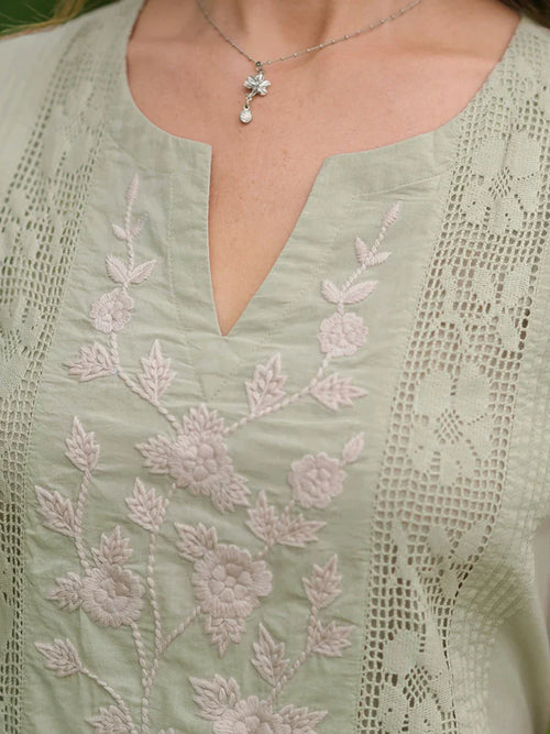 April Cornell Hemingway Dress - Sage