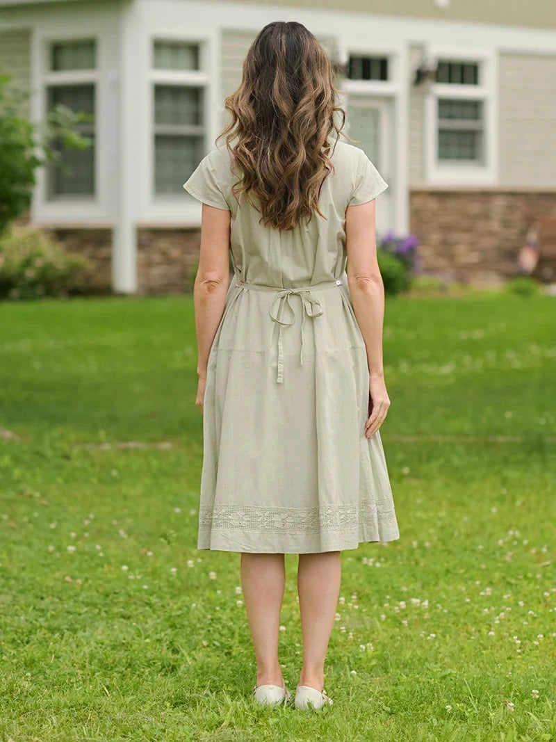 April Cornell Hemingway Dress - Sage