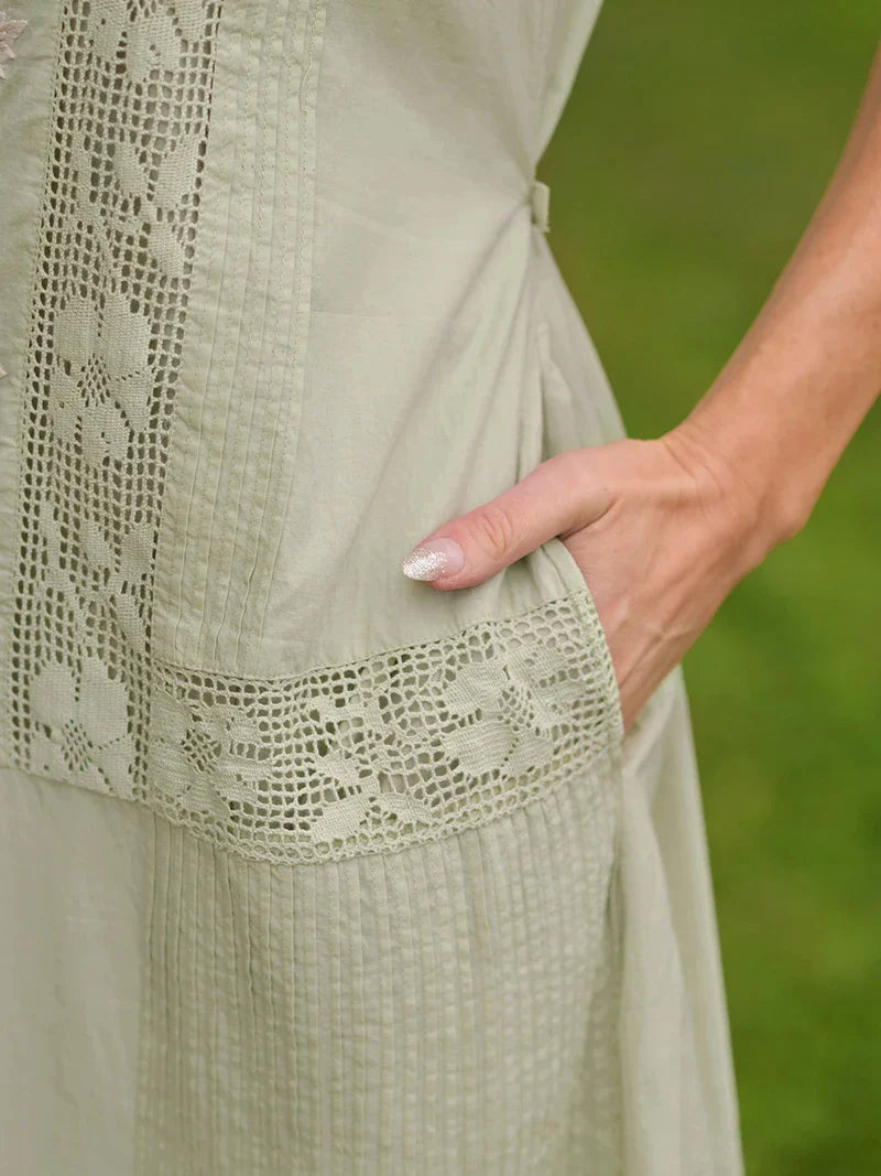 April Cornell Hemingway Dress - Sage
