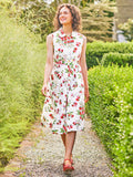 April Cornell Strawberry Porch Dress - White