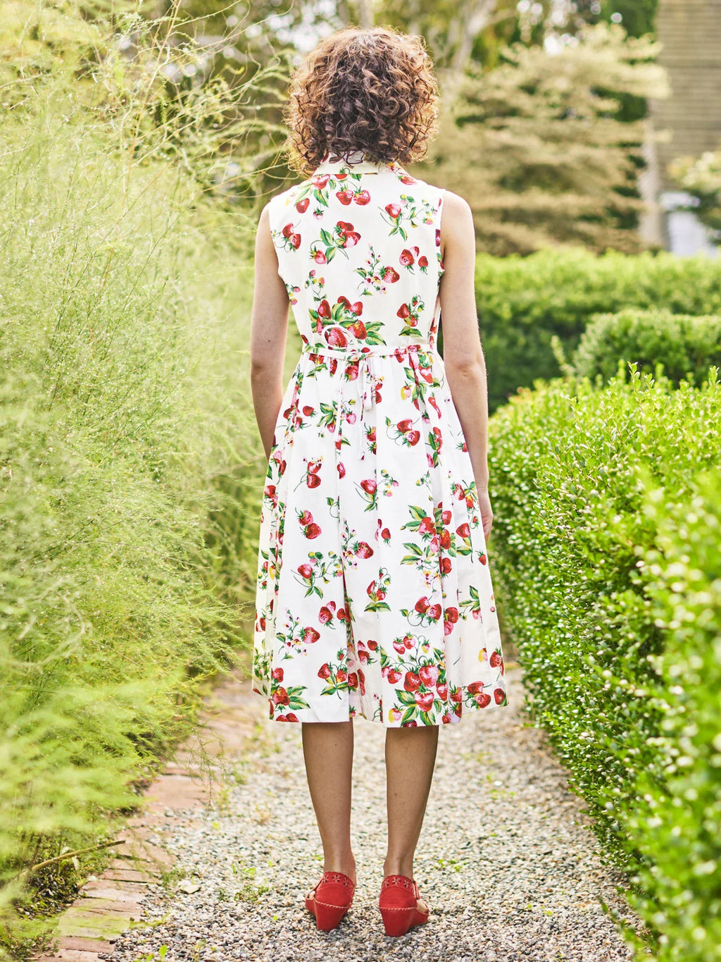 April Cornell Strawberry Porch Dress - White