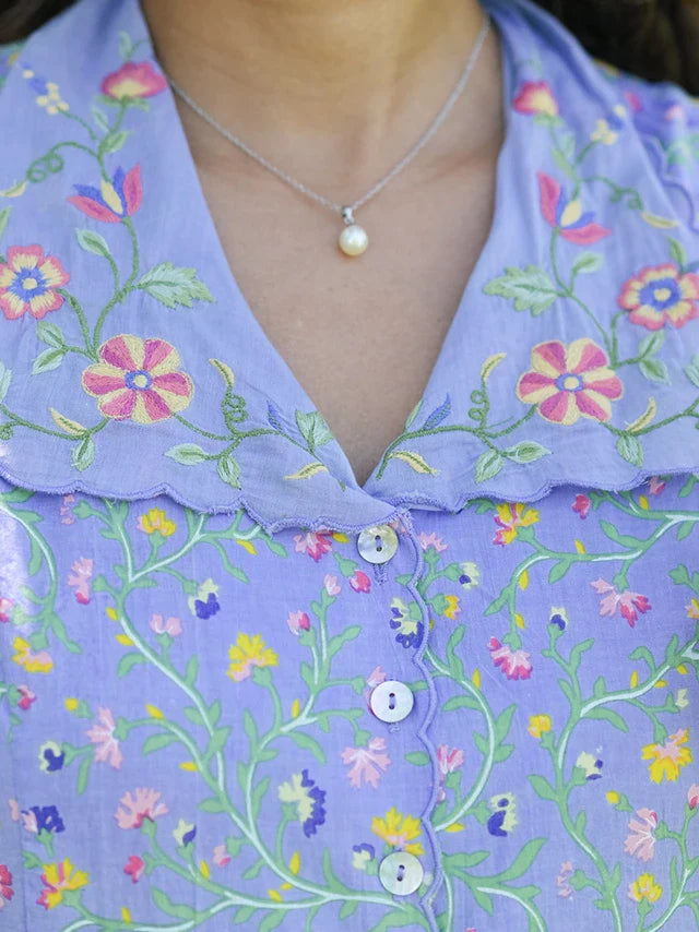 April Cornell Fairday Porch Dress - Periwinkle