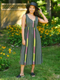 April Cornell Rainforest Stripe Dress - Green
