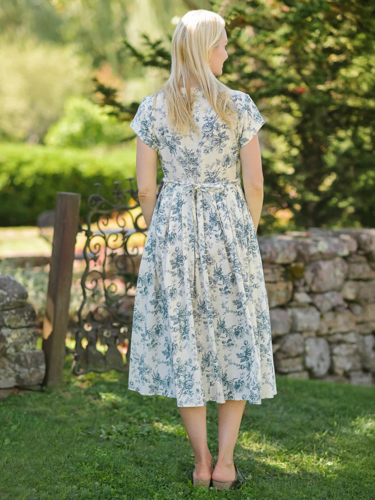 April Cornell Dancing Rose Classic Dress - Ecru