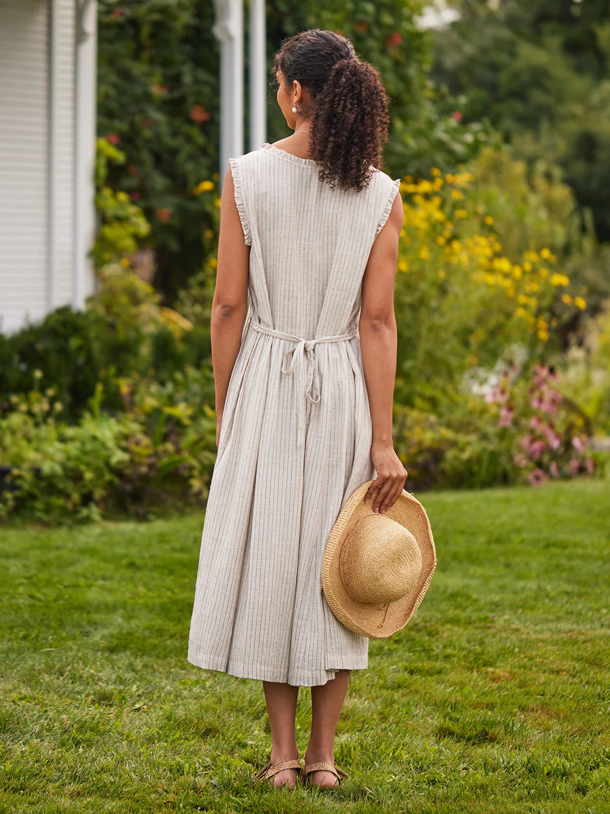 April Cornell Coastal Stripe Dress - Navy