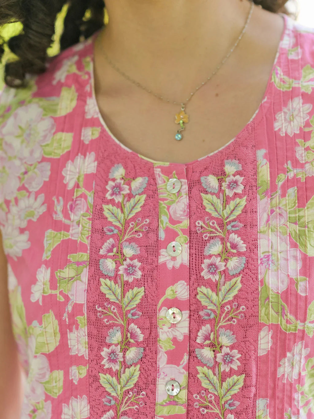 April Cornell Apple Blossom Porch Dress - Pink