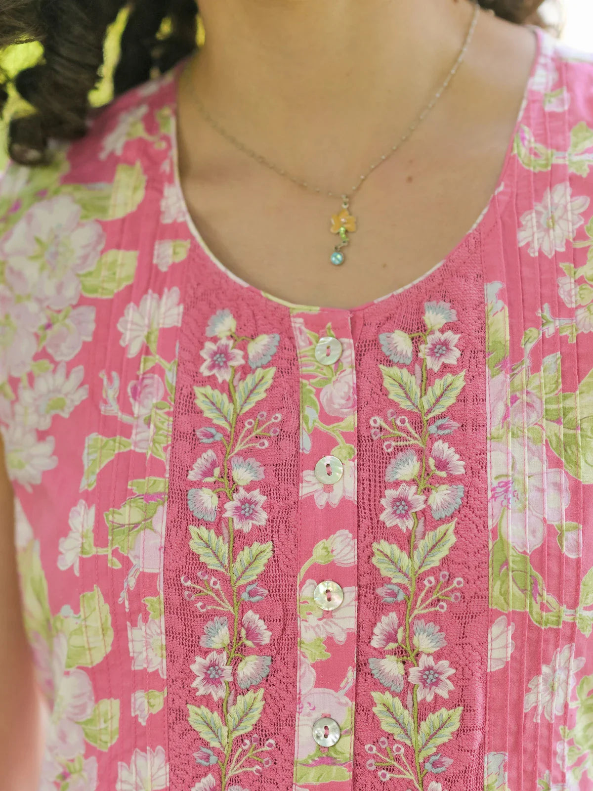 April Cornell Apple Blossom Porch Dress - Pink