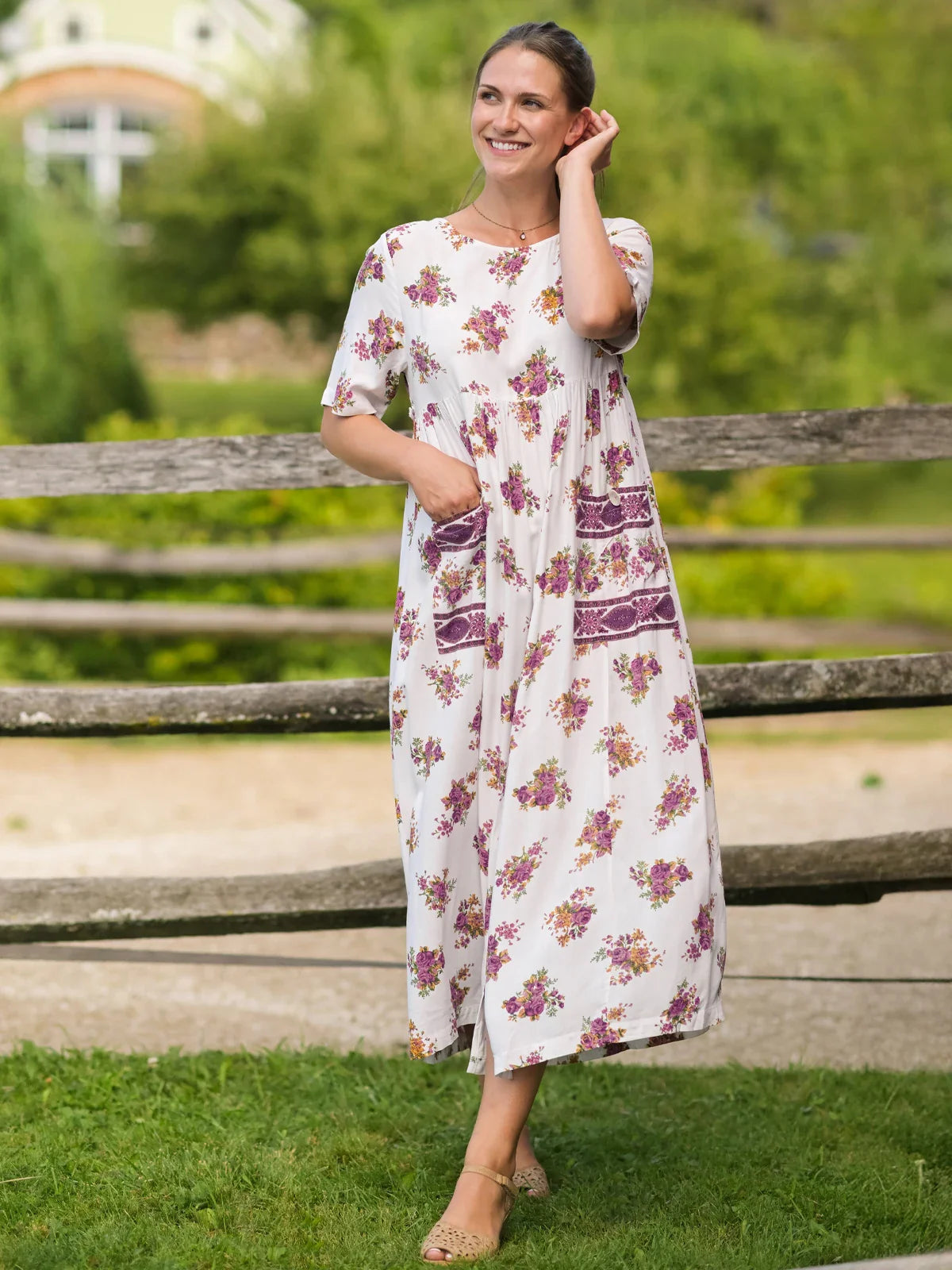 April Cornell Estella Porch Dress - Purple