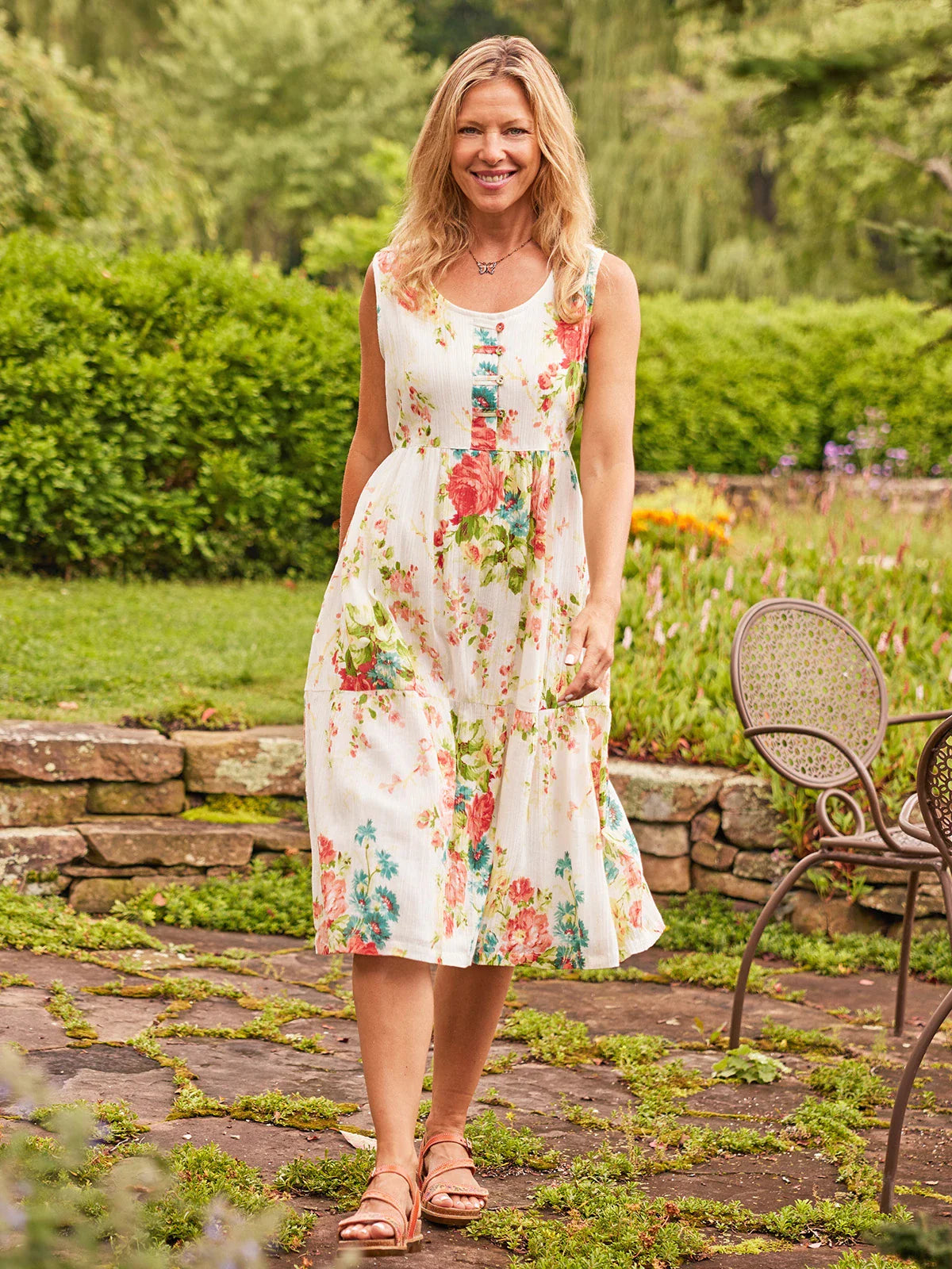 April Cornell Blushing Rose Sundress