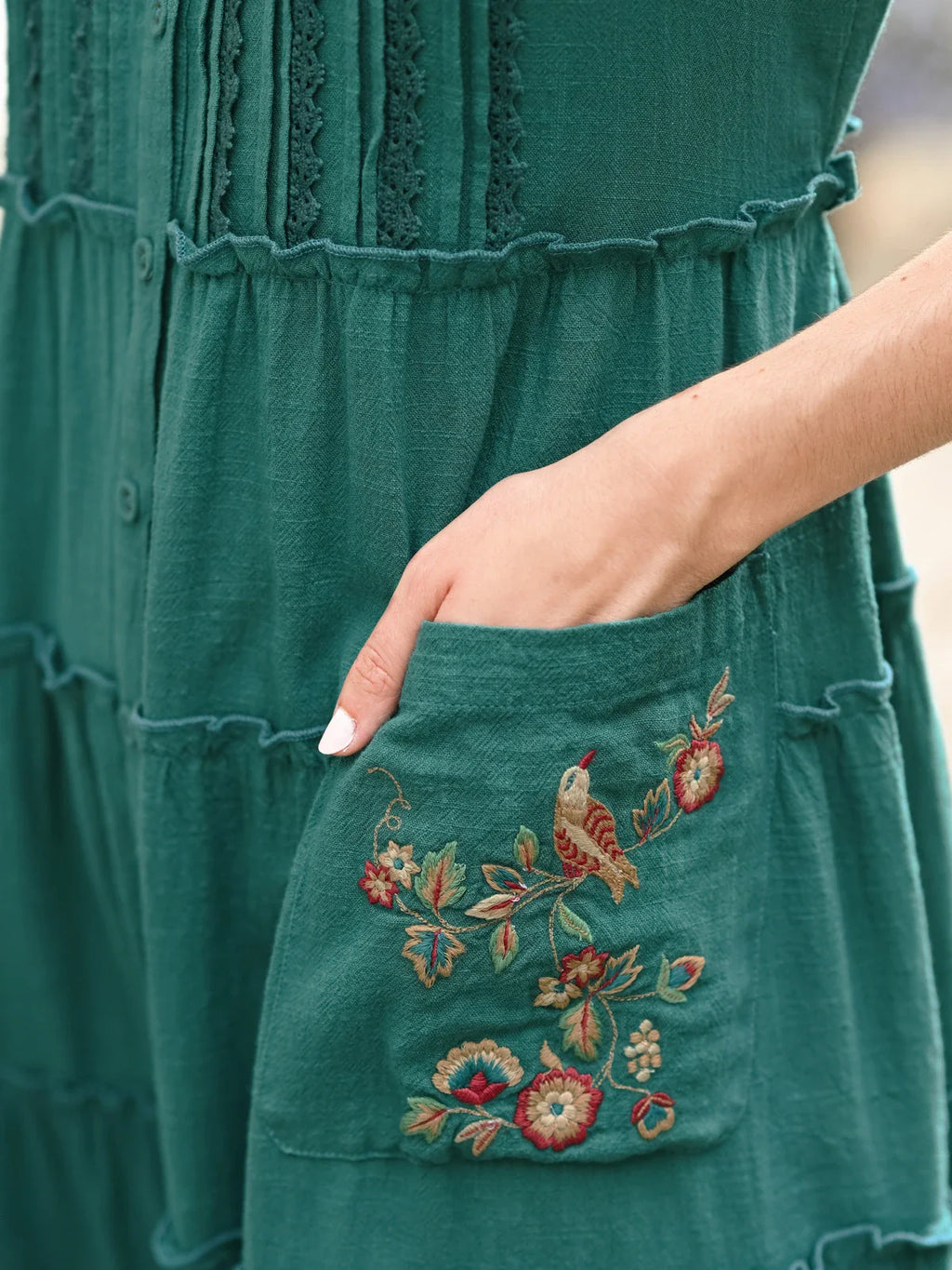 April Cornell Maggie Dress - Teal