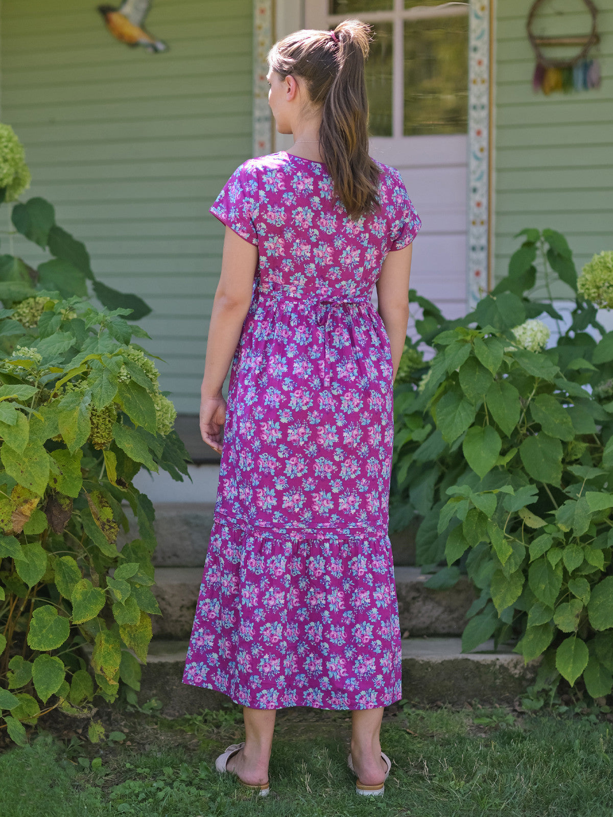 April Cornell Elizabeth's Garden Hostess Dress - Purple Orchid