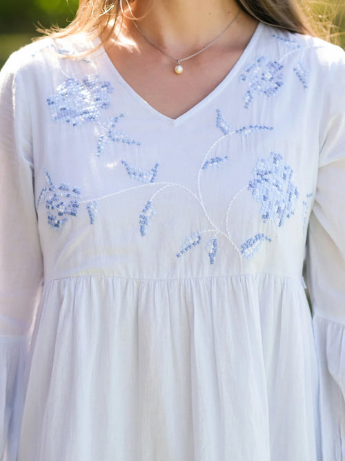 April Cornell Vanessa Dress - Pale Blue