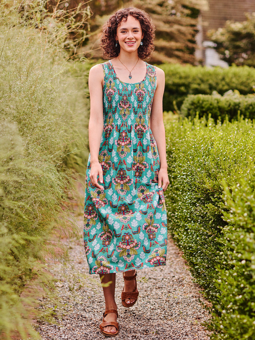 April Cornell Jacobean Smock Dress
