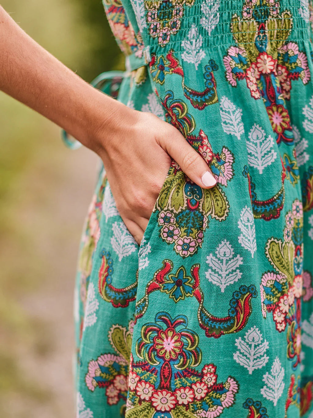 April Cornell Jacobean Smock Dress