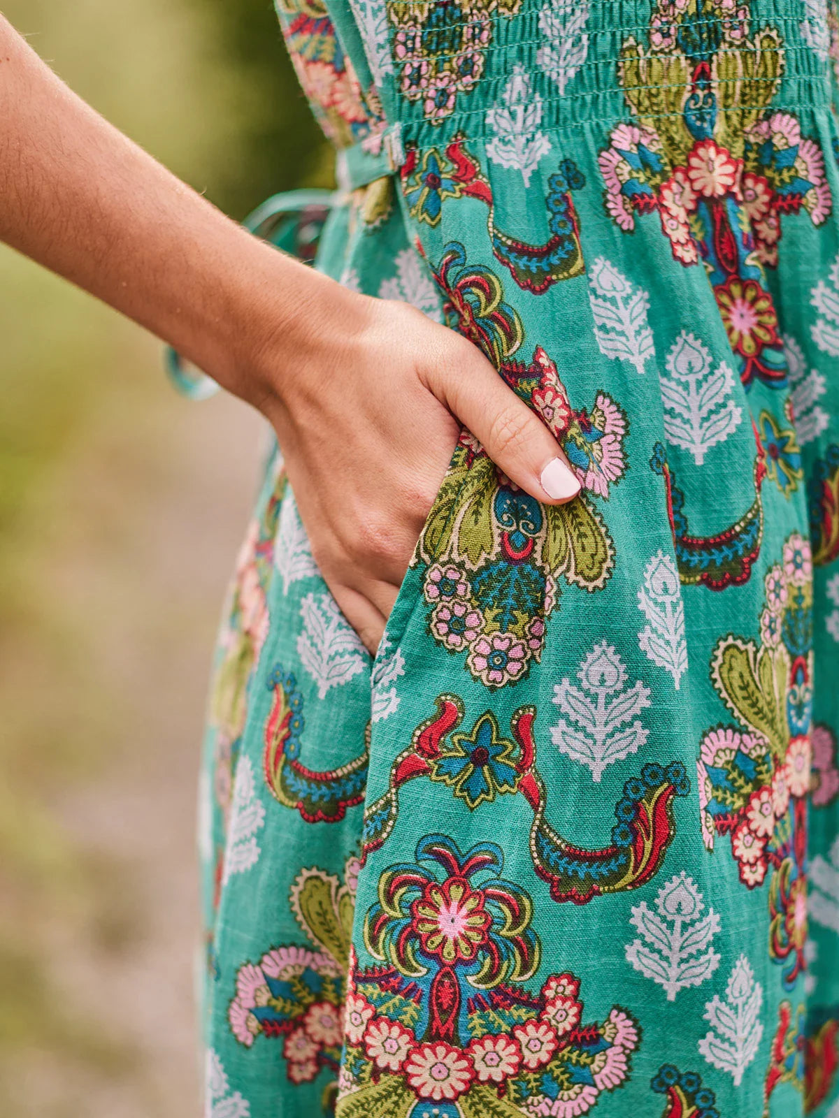 April Cornell Jacobean Smock Dress