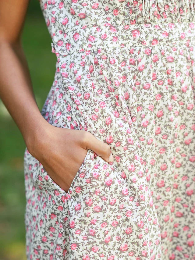 April Cornell Rosebud Dress - Ecru