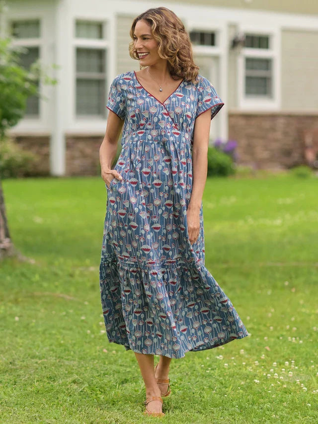April Cornell Rise Up Hostess Dress - Indigo