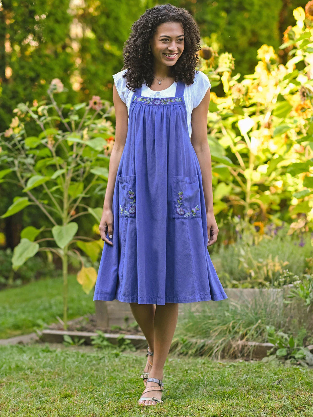April Cornell Carmella Pinafore Dress - Periwinkle