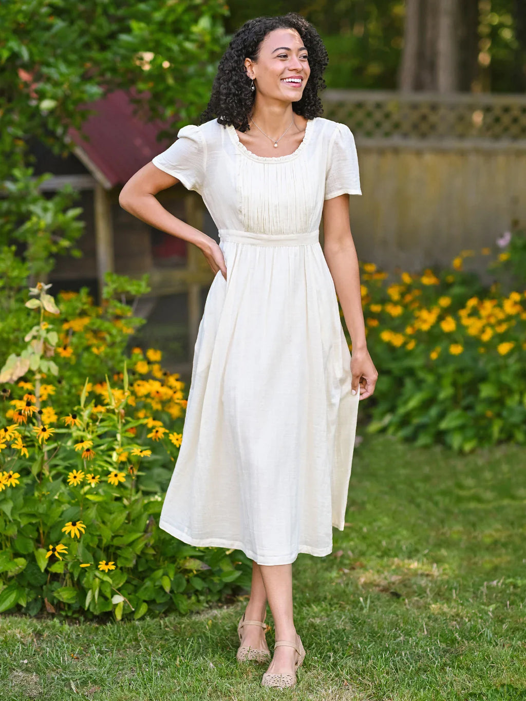 April Cornell Jane Austen Dress - Eggnog
