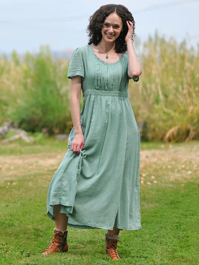 April Cornell Jane Austen Dress - Soft Teal
