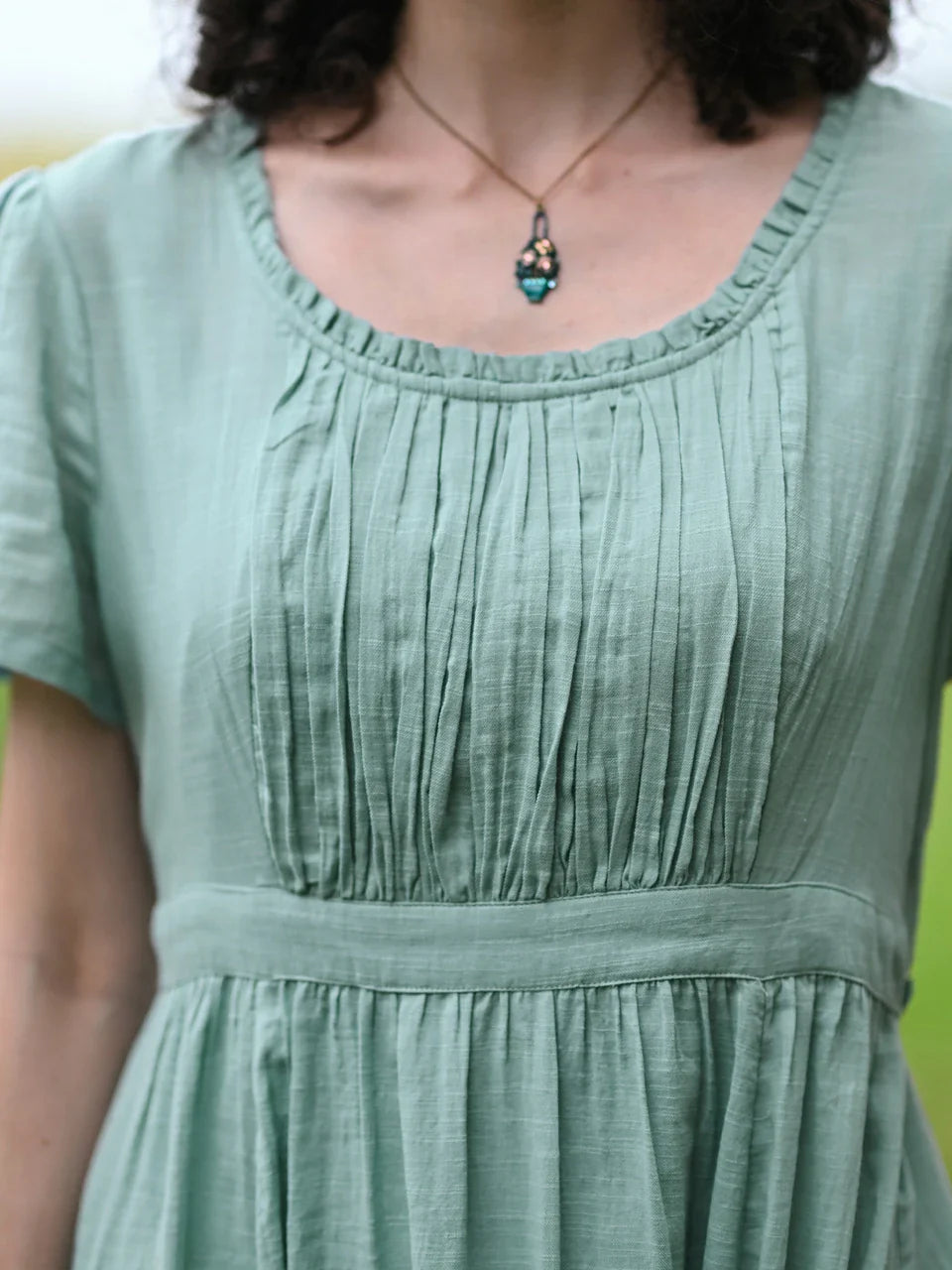 April Cornell Jane Austen Dress - Soft Teal