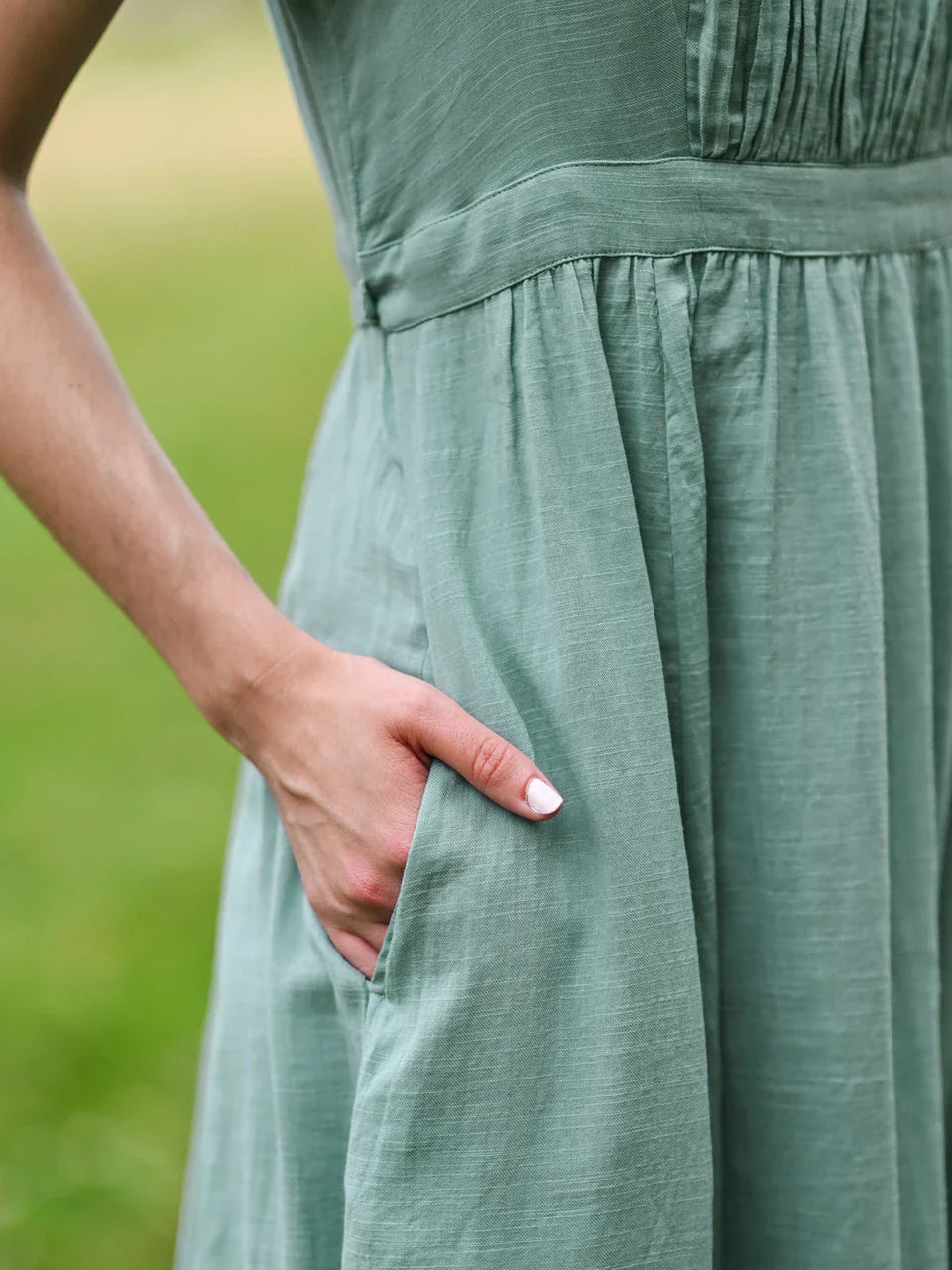 April Cornell Jane Austen Dress - Soft Teal