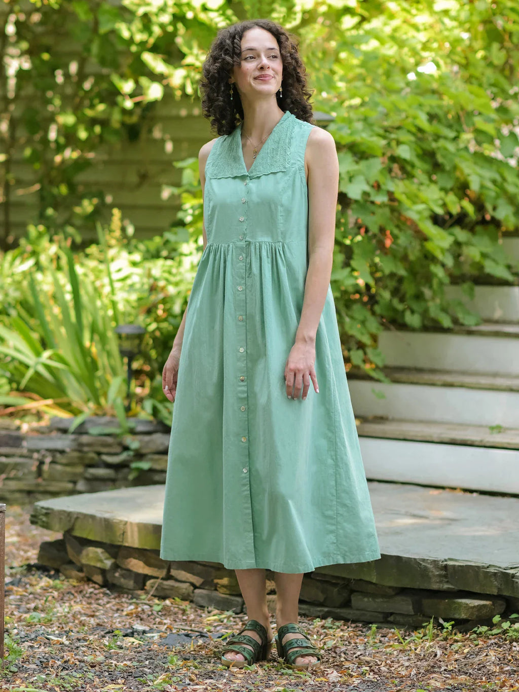April Cornell Yesterday Dress - Soft Teal