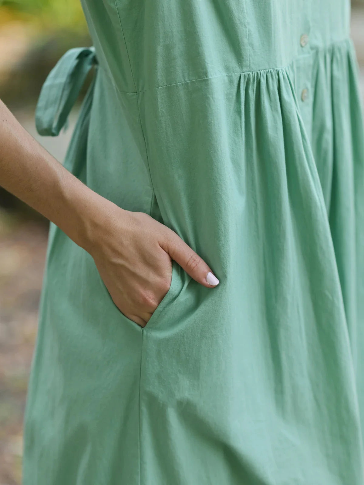 April Cornell Yesterday Dress - Soft Teal