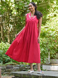 April Cornell Picnic Dress - Raspberry