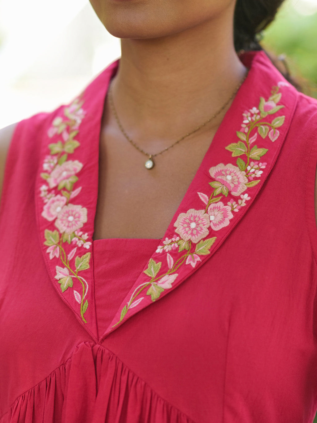 April Cornell Picnic Dress - Raspberry