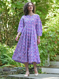 April Cornell Lizzy's Bouquet Dress - Dark Periwinkle