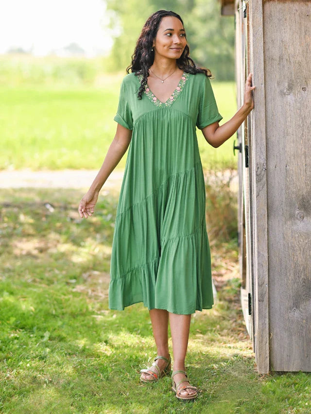 April Cornell Hillside Dress - Meadow Green