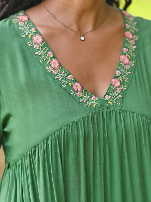 April Cornell Hillside Dress - Meadow Green