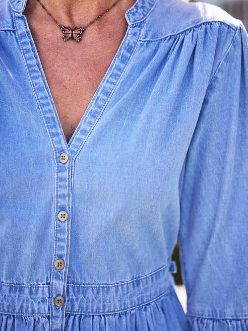 April Cornell Denim Prairie Dress