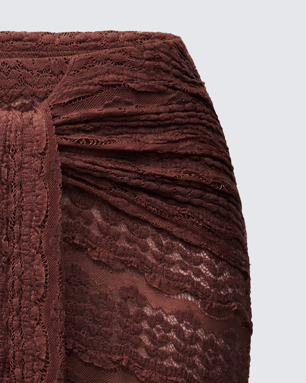 Finesse Dreya Brown Textured Maxi Skirt