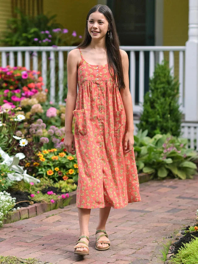 April Cornell Papillon Young Adult Dress - Coral