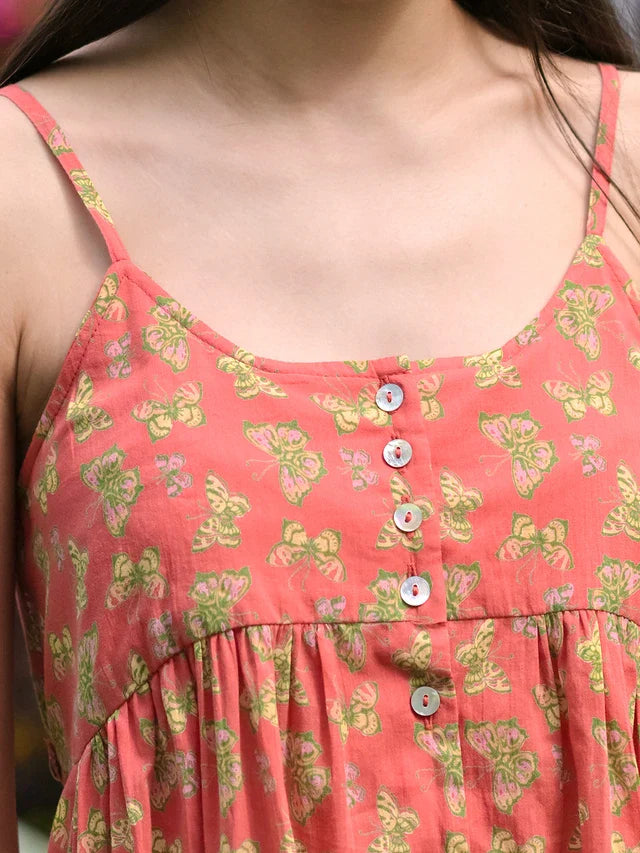 April Cornell Papillon Young Adult Dress - Coral
