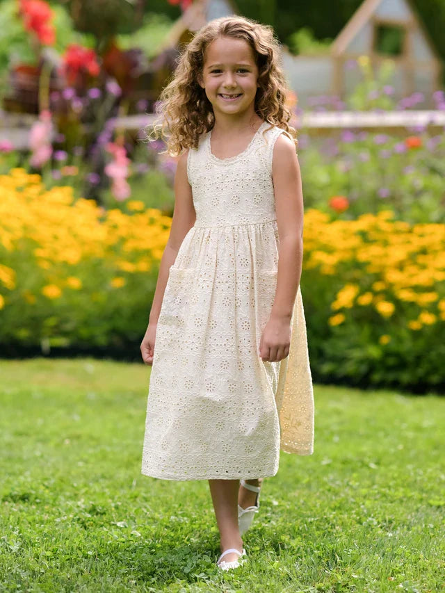 April Cornell Garden Tour Kids Dress - Ecru