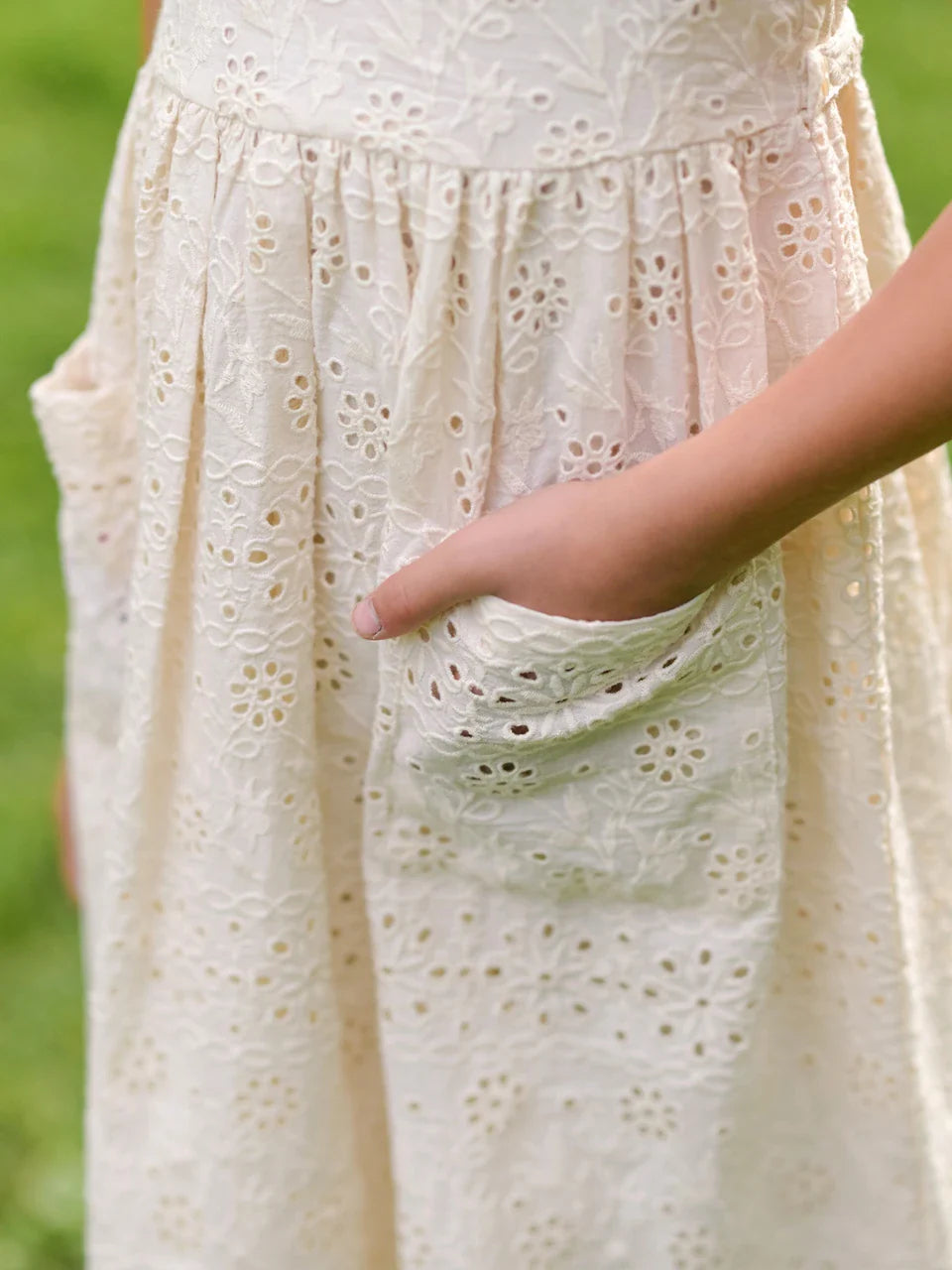 April Cornell Garden Tour Kids Dress - Ecru