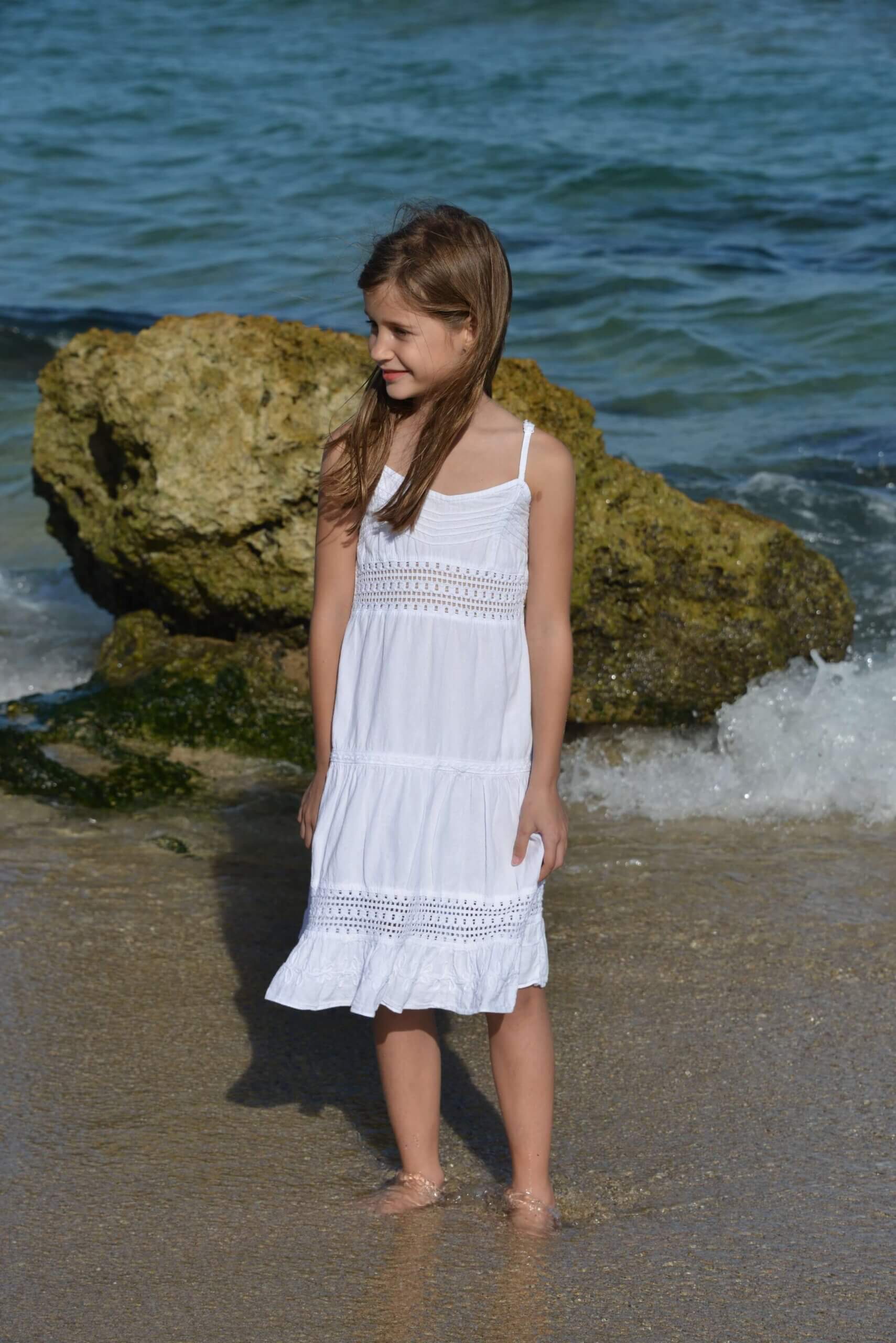 Cotton Natural Girl’s Napoli Dress