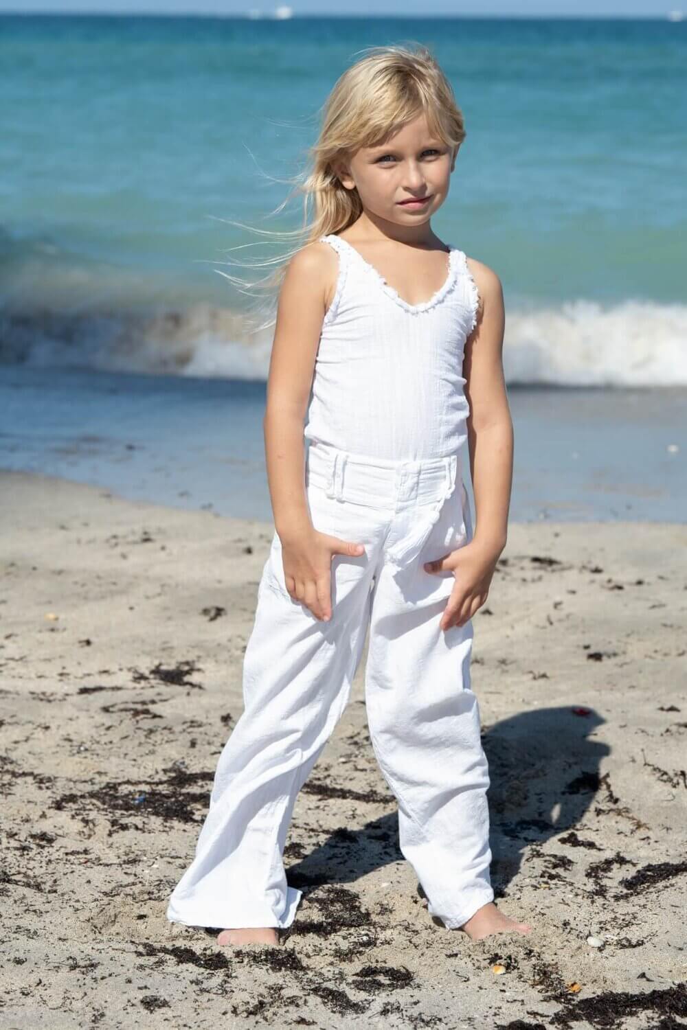 Cotton Natural Girl’s Paris Pants