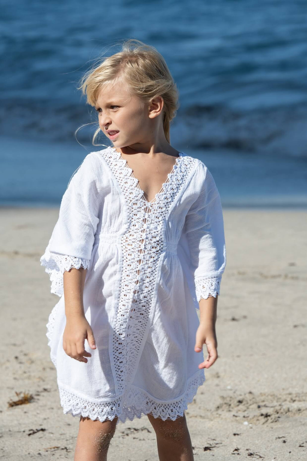Cotton Natural Girl’s Del Carmen Cover-Up