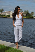 Cotton Natural Women's Capri Pants