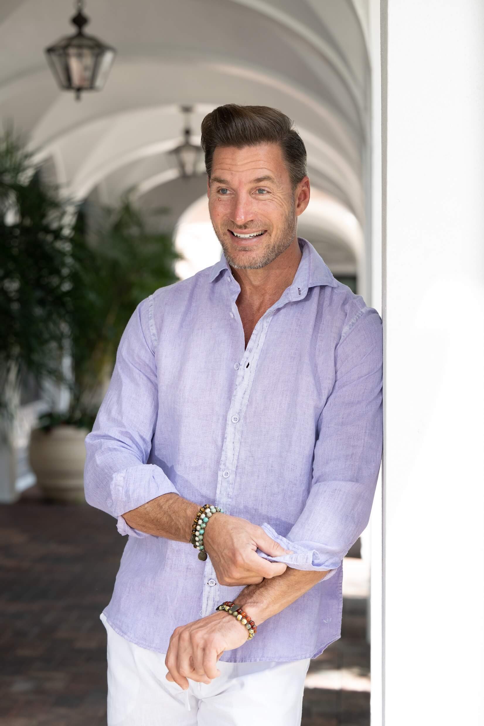 Cotton Natural Men's Ricardo Lavender Shirt