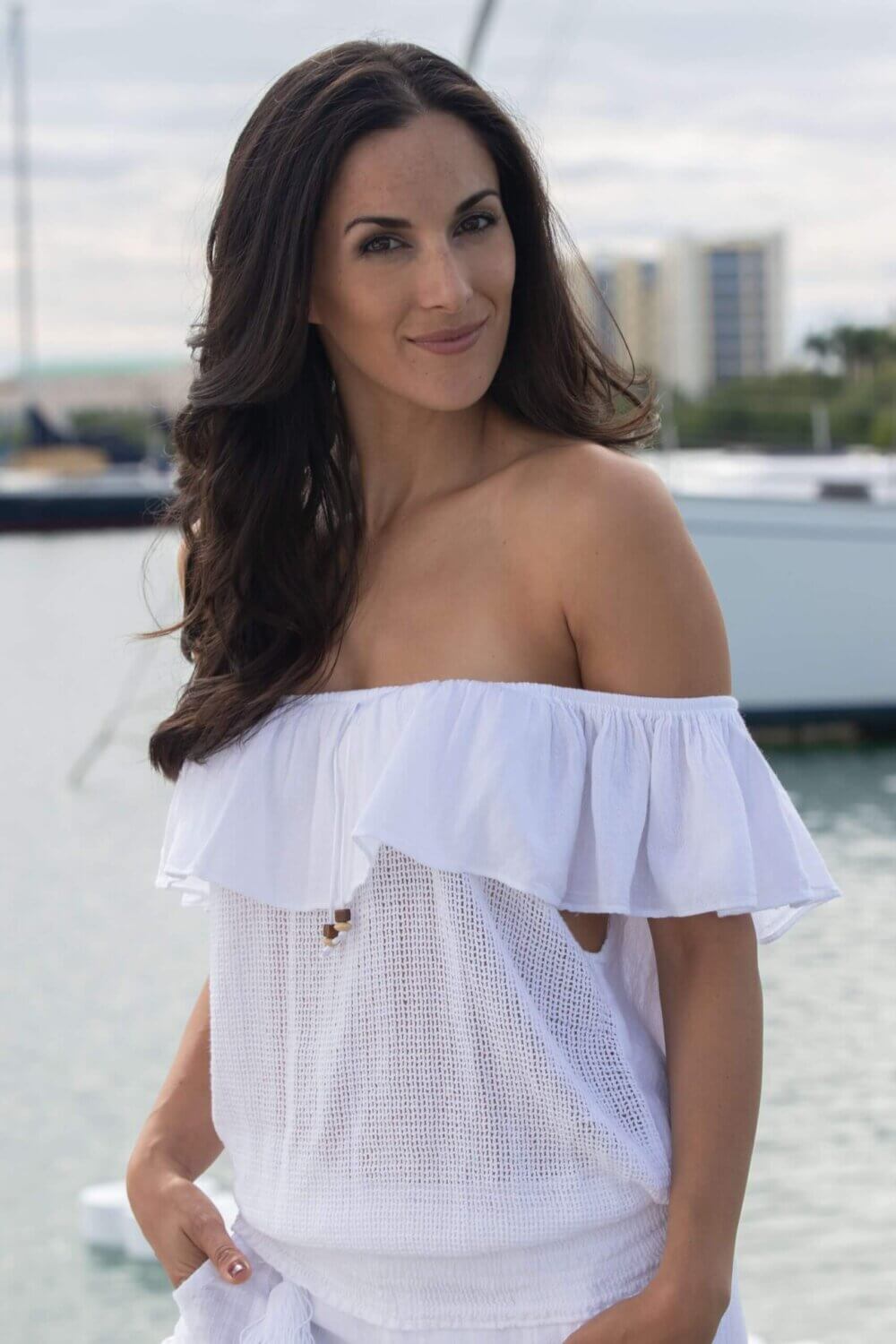 Cotton Natural Women's Bonita Off-Shoulder Top